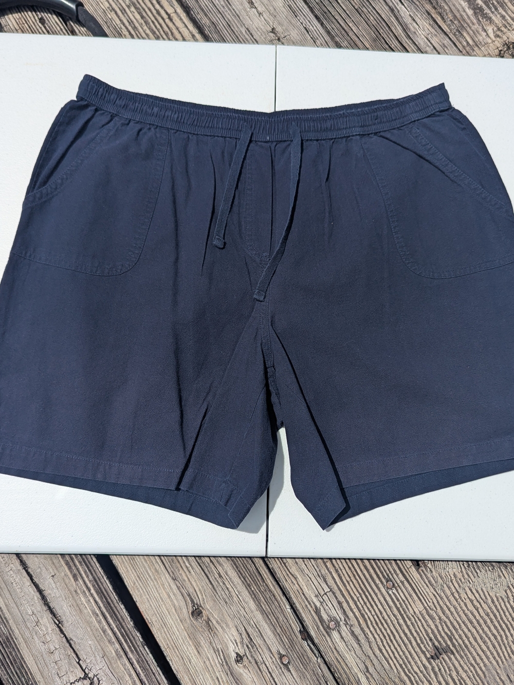 Croft & Barrow Navy Blue Elastic Waist Shorts